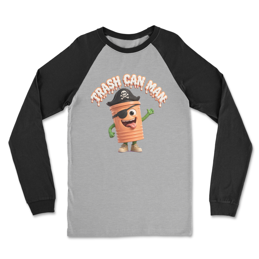 TRASH CAN MAN Classic Raglan Long Sleeve Shirt