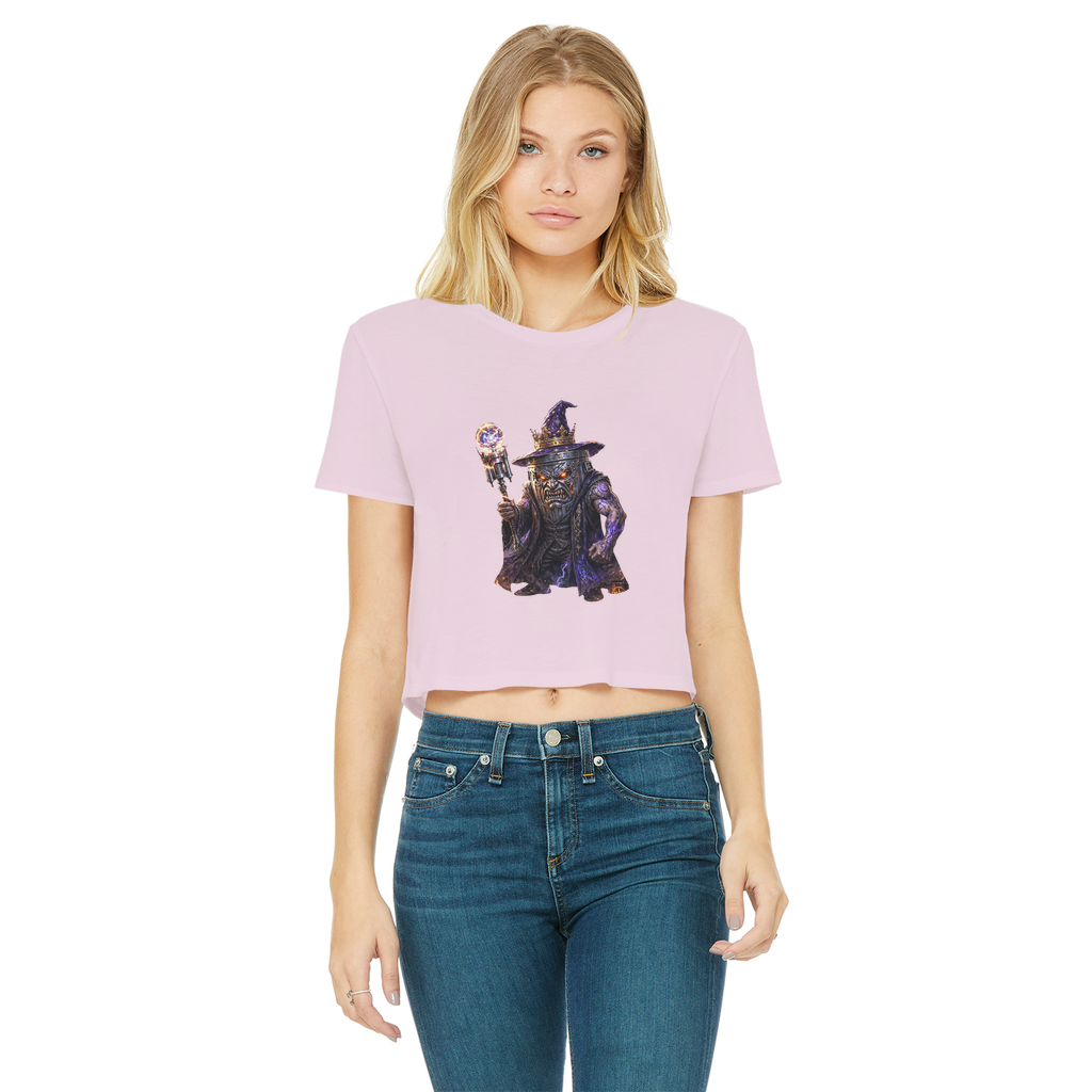 angry can man Classic Women's Cropped Raw Edge T-Shirt