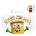 TRASH CAN MAN Single Placemat and Coaster Set