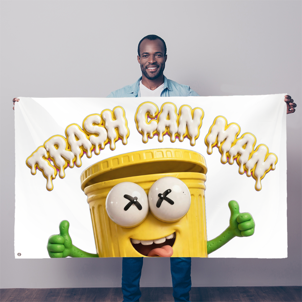 TRASH CAN MAN Sublimation Flag